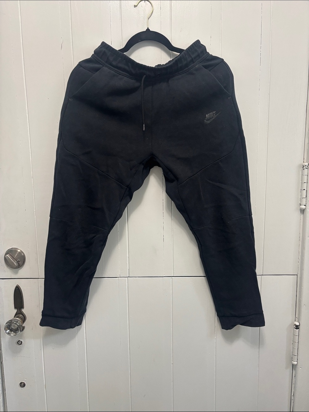 Nike Tech Kids Black Jogger Sweatpants with Subtle Logo